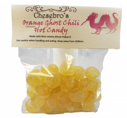 Orange Ghost Chili Hot Hard Candy Drops 4.5 oz