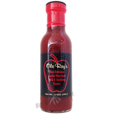 Ole Ray's Red Delicious Apple Bourbon BBQ and Cooking Sauce, 12oz