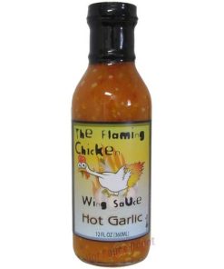 The Flaming Chicken Hot Garlic Wing Sauce, 12oz